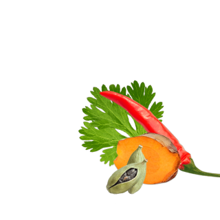 Cardamom mit Curcuma, Chili und Koriander