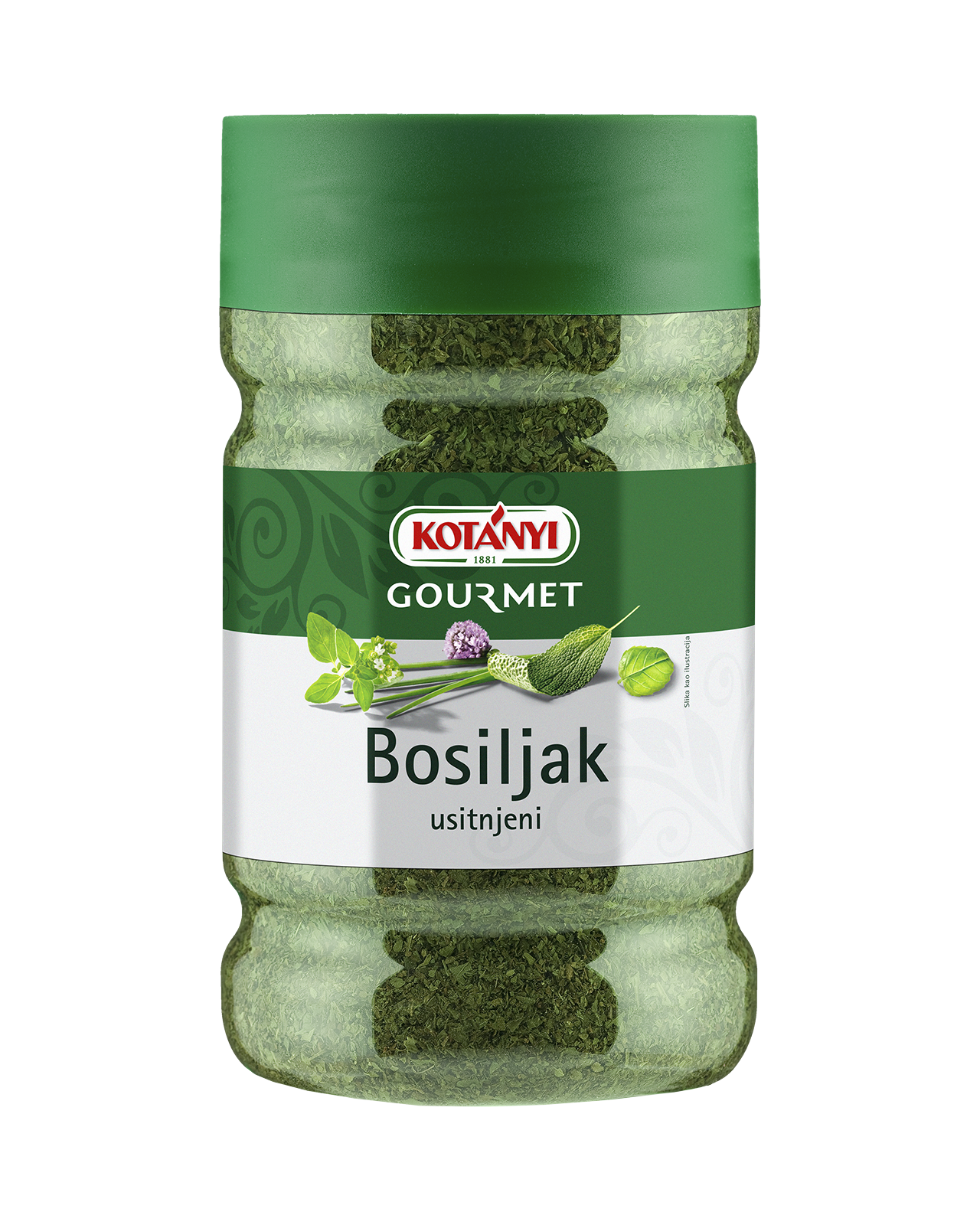 240608 Kotanyi Bosiljak Usitnjeni B2b Jar 1200ccm