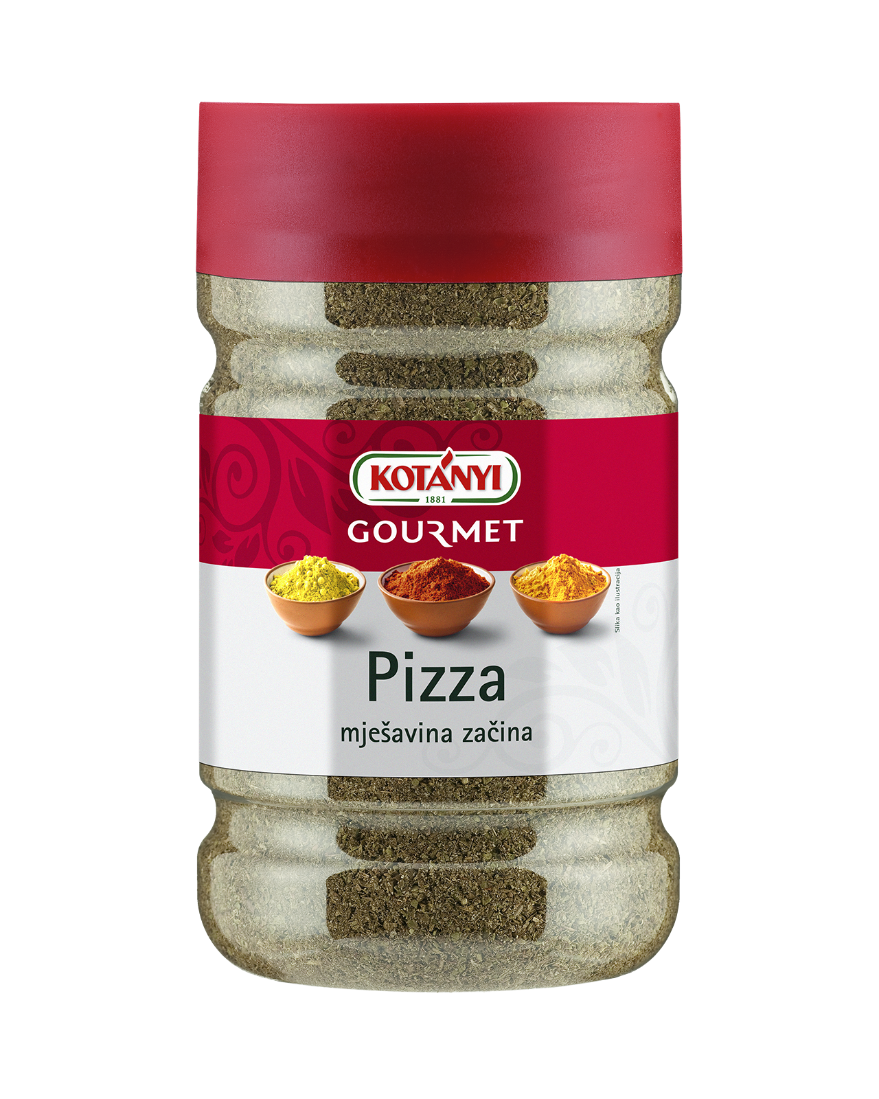 246708 Kotanyi Pizza B2b Jar 1200ccm