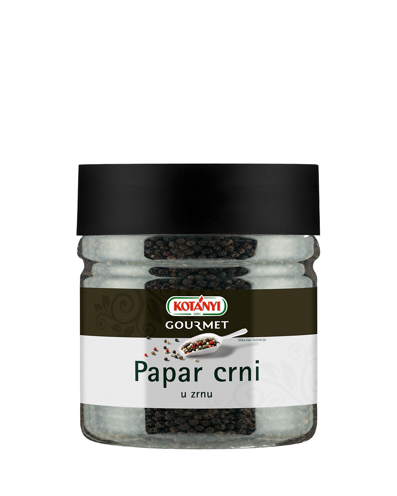735908 Kotanyi Papar Crni U Zrnu B2b Jar 400ccm